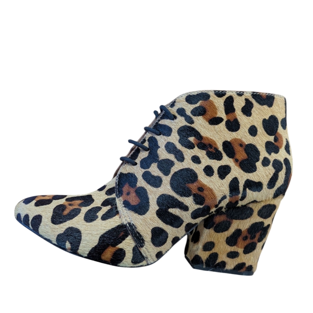 Kate Spade Leopard Print Calf Fur Ankle Bootie Size 6.5 - Picture 9 of 13
